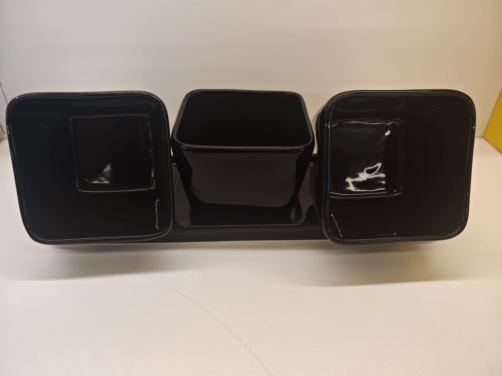 Keramik Dip-Schalen Set 3-teiliges Schalen-Set mit Tablett – Bild 2
