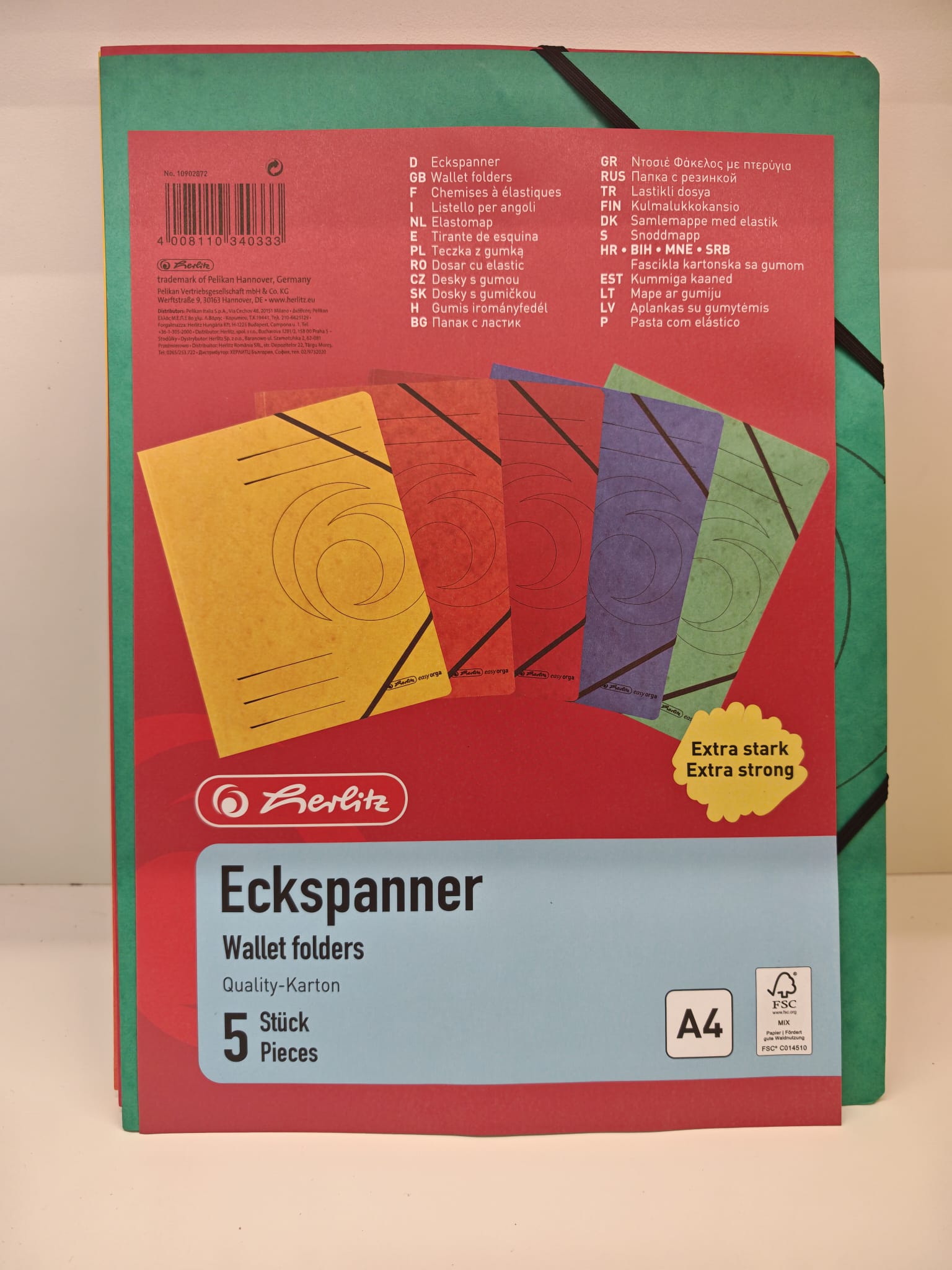 Eckspanner A4 5 Stück aus extra starkem Karton