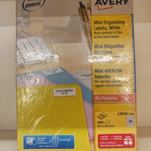Avery Mini Organising Labels, Weiß Praktische Mini-Etiketten für Ordner und Dokumente