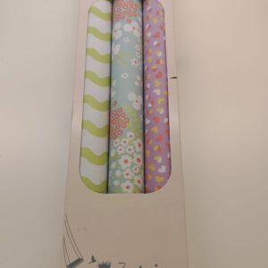 Geschenkpapier-Set Blumenmuster 3 Rollen dekoratives Geschenkpapier