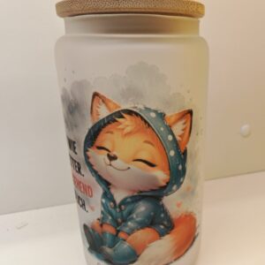Glasbecher mit Fuchs-Motiv