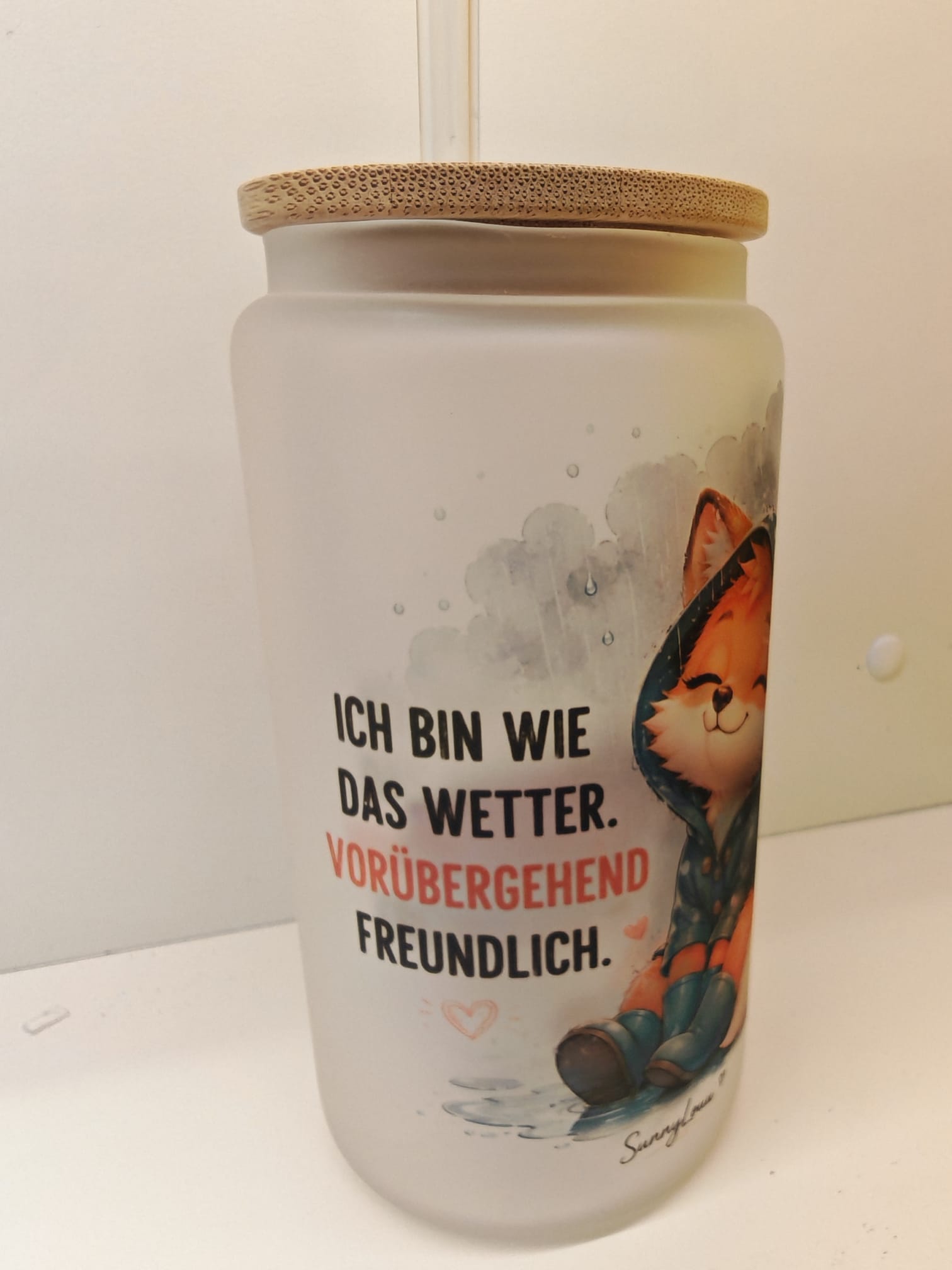 Glasbecher mit Fuchs-Motiv – Bild 2